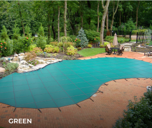 Loop-Loc designer green mesh pool safety cover